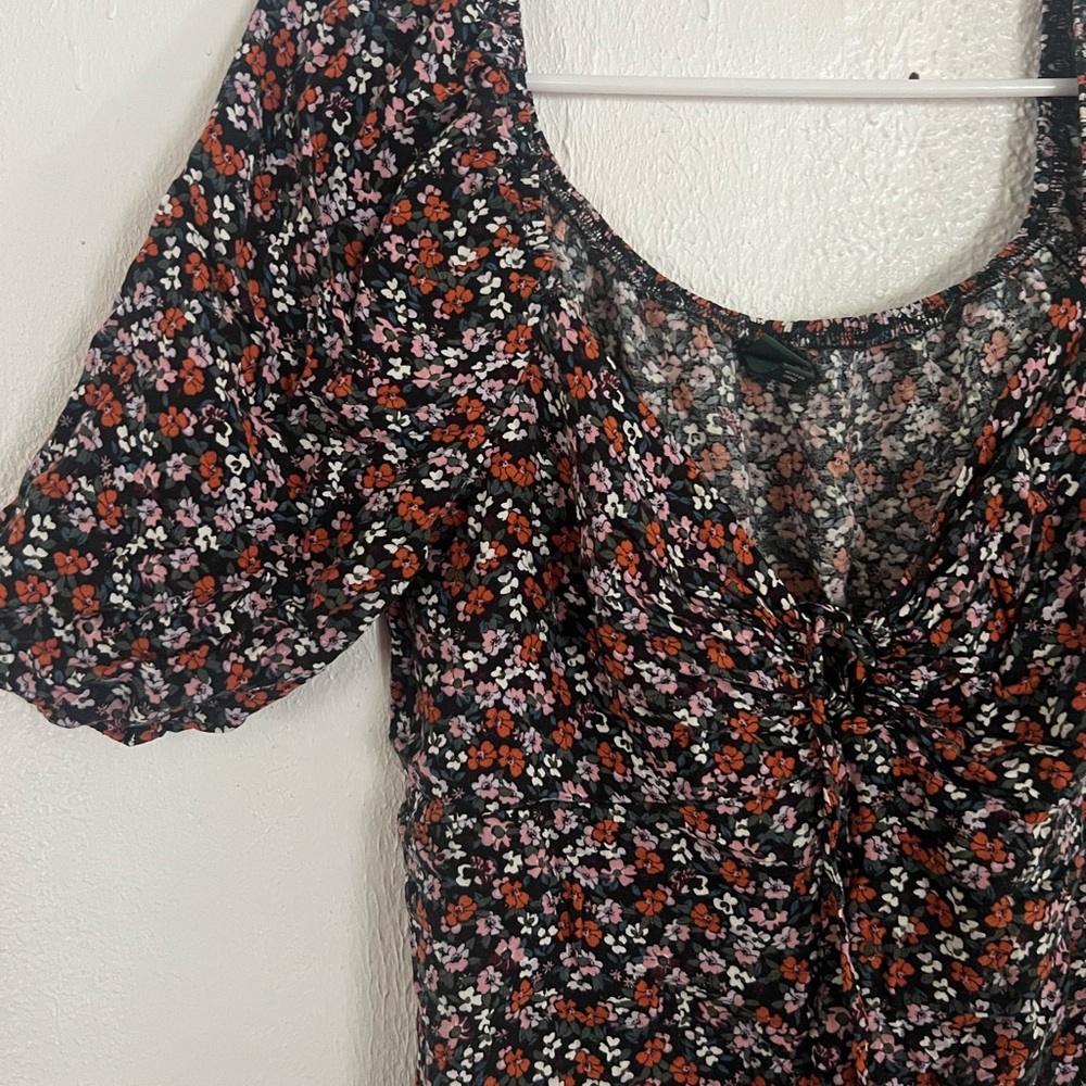 Milk maid floral mini dress